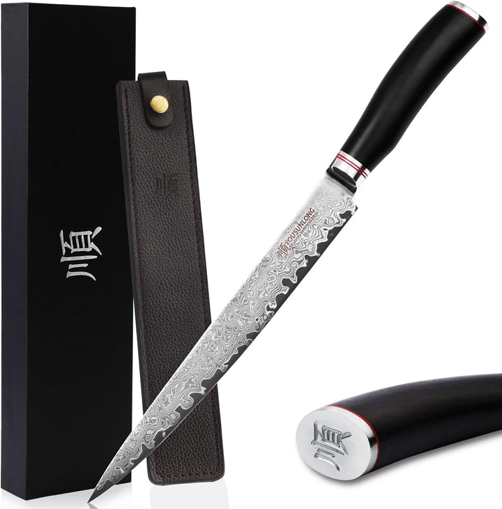 YOUSUNLONG Fleischmesser Filetiermesser Pro Sashimi-Messer 255mm - Rechtshänder - Japanischer VG10-D