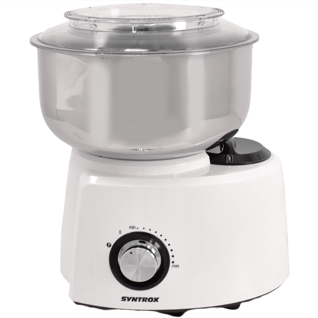 Syntrox Germany KC-1200W-W de Luxe XXL Weiss 5,8 Liter Edelstahl Food Processor Küchenmaschine mit t