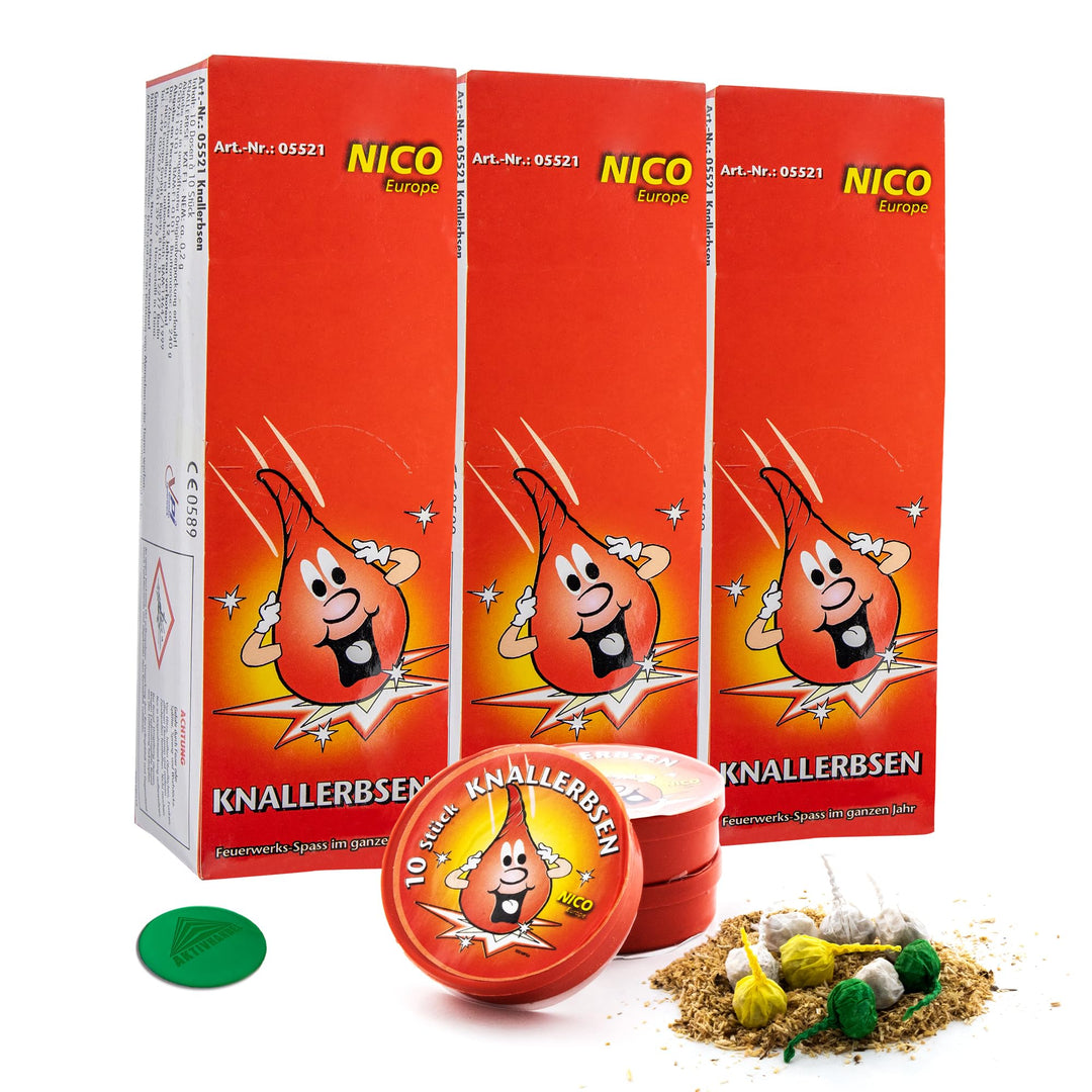 300 Riesen Knallerbsen (30x 10er Dose) von Aktivhandel