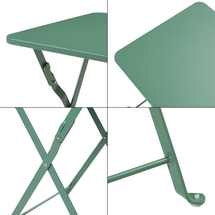 [en.casa] Campingtisch Vegårshei Klapptisch Gartentisch Stahl klappbar quadratisch Outdoor-Tisch fal