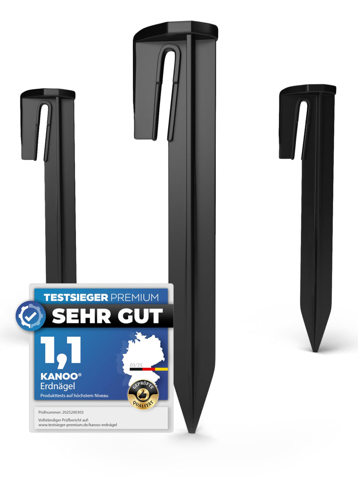 kanoo® Erdnägel für Mähroboter Begrenzungskabel – Erdhaken für sicheres Fixieren von Begrenzungsdrah