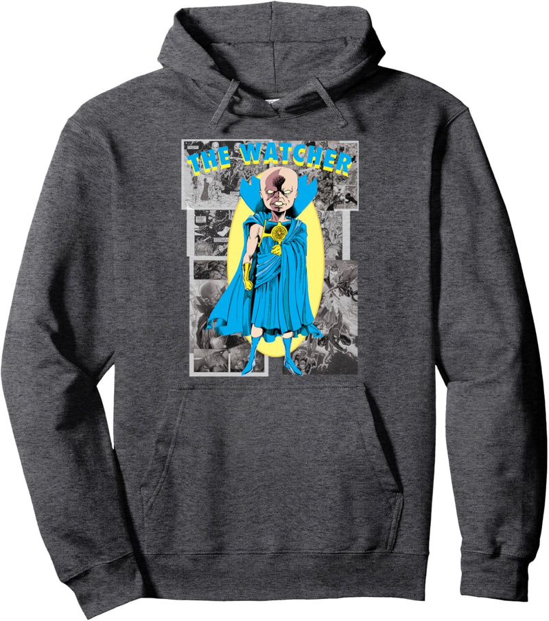 Marvel The Watcher Comic Background Portrait Pullover Hoodie