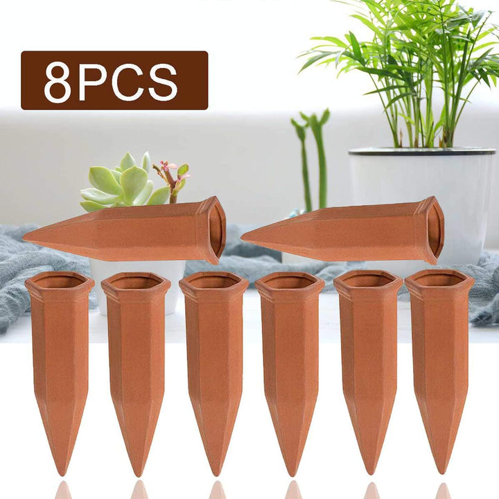 RoseFlower 8 Stücke Automatisch Keramische Bewässerung Set, Tonkegel Selbstbewässernde Spike Wassers