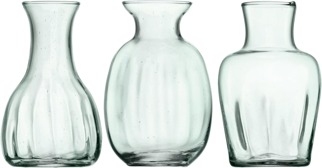 LSA Mia Mini Vasentrio H11cm Recycelt/Optisch x 3 H11cm Trio Set, H11cm Trio Set
