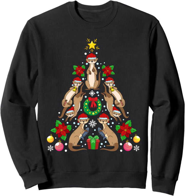 Otter Weihnachtsbaum Weihnachten Fisch Geschenk Sweatshirt