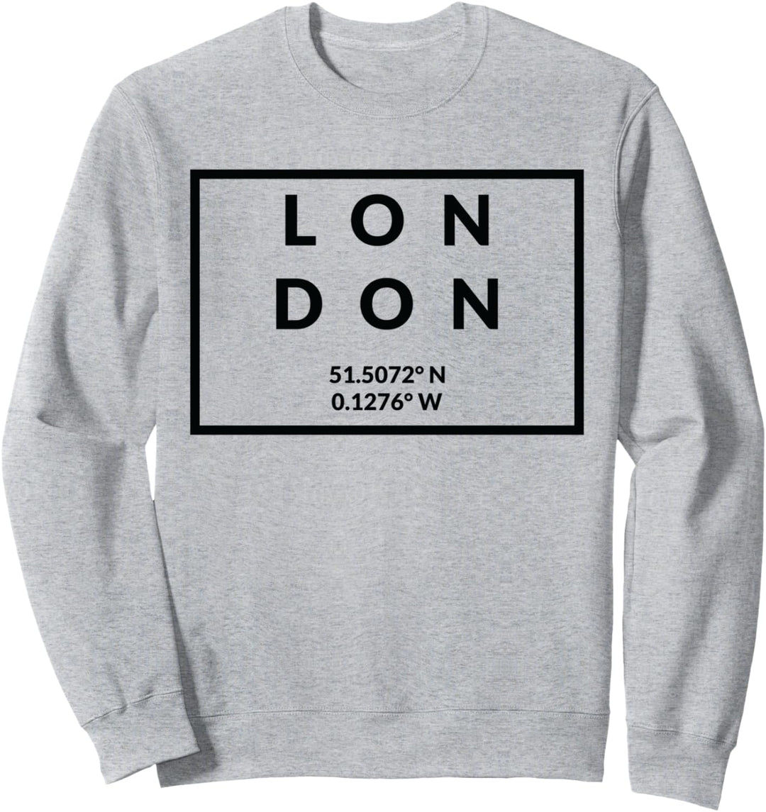 Hauptstadtkoordinaten des Vereinigten Königreichs - London Sweatshirt