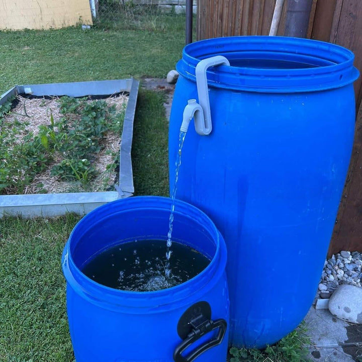 Eimer No-Drill für Wasserablaufschlauch Regenfässer Überlaufrohr mit Fallrohr für Wassertanks A
