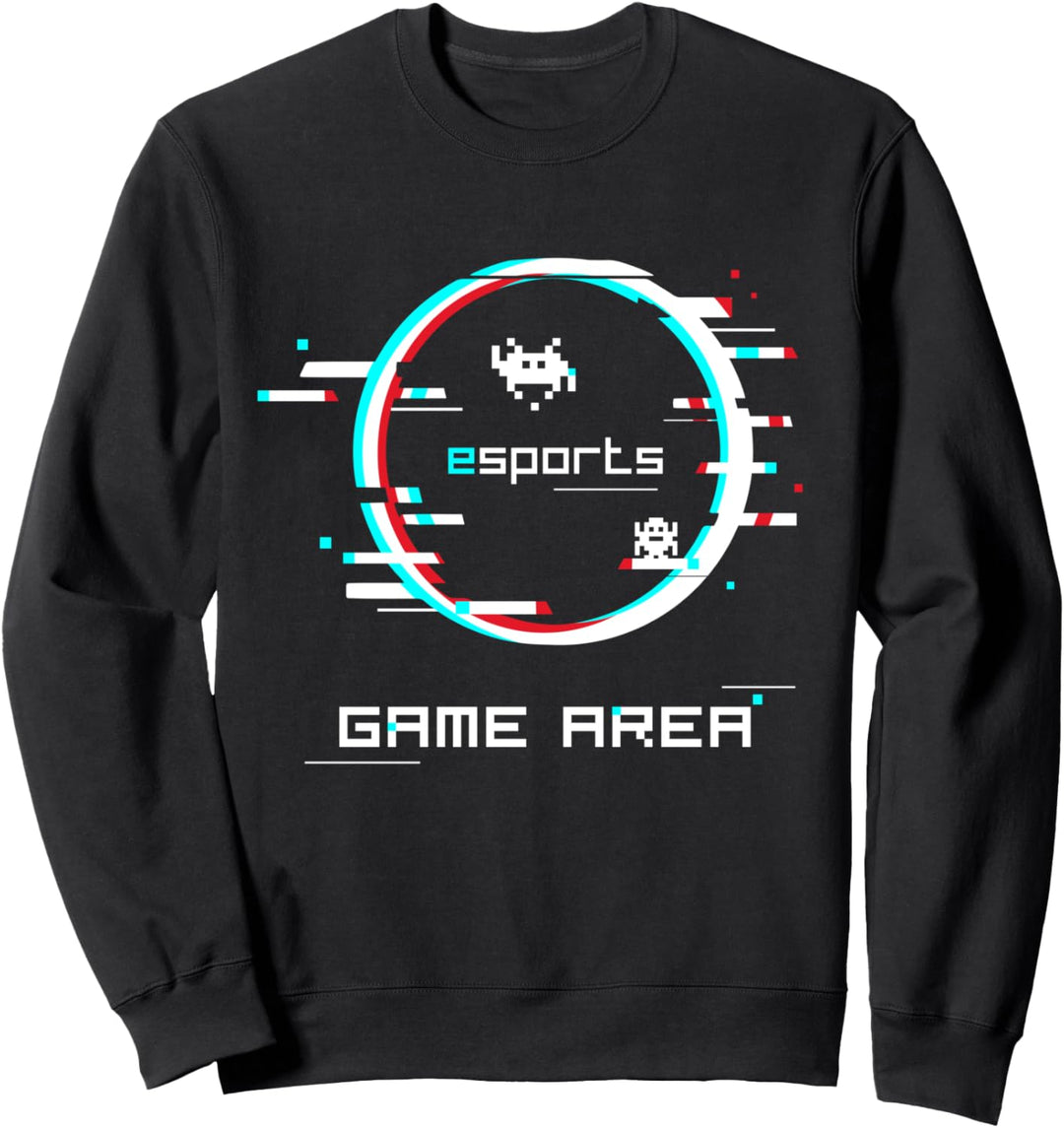 game pc 8bit pixel retro design nerd cpu Sweatshirt