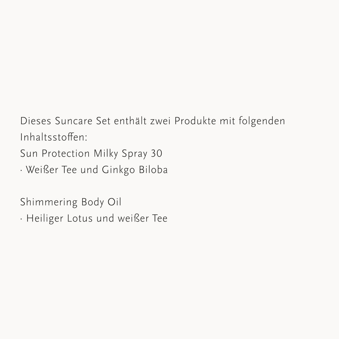Rituals The Ritual of Karma – Summer Duo – Sonnencreme Spray mit LSF 30 und schimmerndes Körperöl –