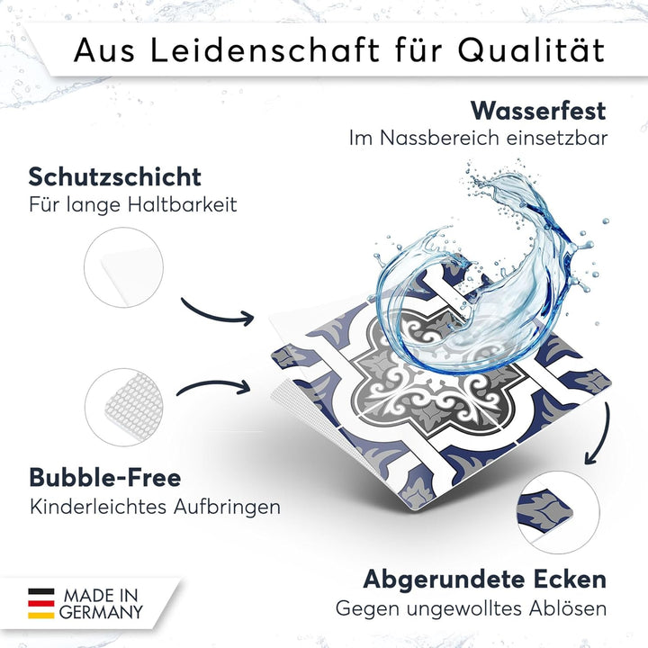 CREATISTO Klebefliesen Stickerfliesen Fliesenfolie - Aufkleber Sticker für Wandfliesen I Klebefliese