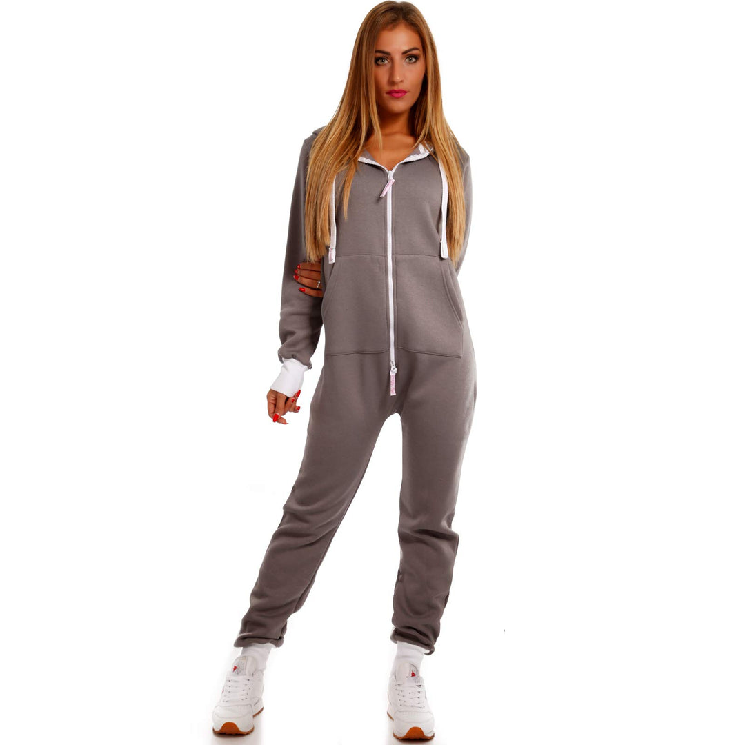 Crazy Age Basic Jumpsuits Ganzkörperanzug Einteiler One Piece Schlafanzug Overall Damen Jumpsuit Kus