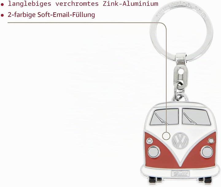 BRISA VW Collection - Volkswagen Emaillierter Metall Schlüssel-Anhänger-Ring Schlüsselbund-Accessoir