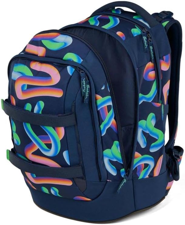Satch pack Schulrucksack Set 2tlg. inkl. Schlamperbox (Crazy Twist), Crazy Twist