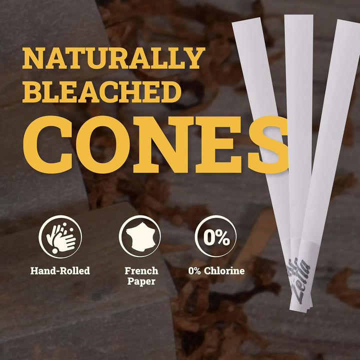 Zetla King Size De Luxe White Joint Cones 3/40 (120 Cone) - King Size De Luxe (109x26 mm) - Conische