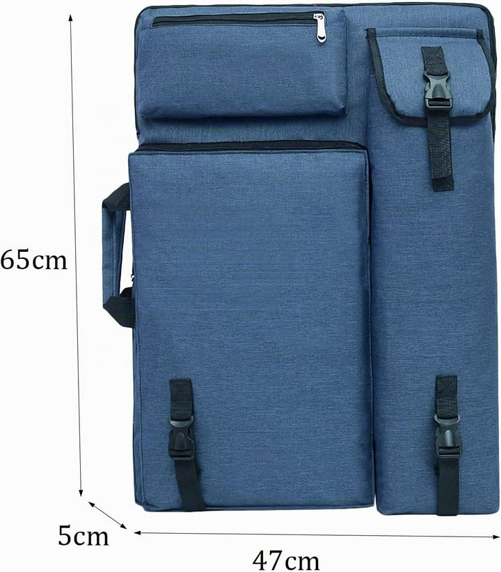 Rucksack A3 Zeichenbrett Gross Tragetasche mit Schultergurt Transporttasche Multifunktional Tasche Z