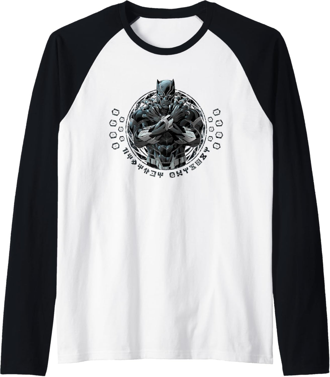 Marvel Black Panther King T'Challa Wakanda Lettering Raglan