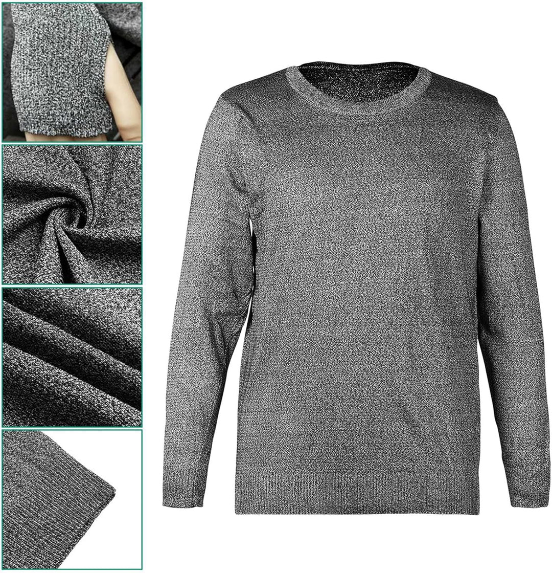 Natudeco Schnittfestes Hemd, Anti-Schlitz-Kleidung, Schutzpullover Der Stufe 5, Rundhals-Langarm-Arb