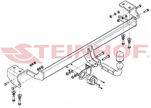 NEU Anhängerkupplung AHK Steinhof starr für Toyota Auris Hybrid E18 Fliessheck 5-tür ab 01.2013 mit