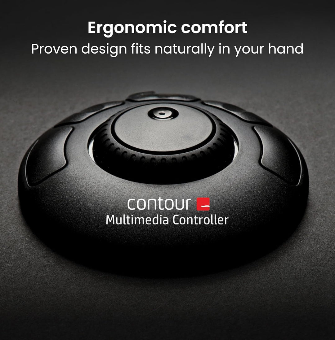 Contour Multimedia Controller Xpress | Ergonomisches Jog Wheel für Video/Music/Bildbearbeitung | USB