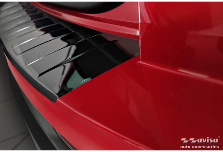 Avisa Spiegelschwarz Edelstahl Heckstossstangenschutz kompatibel mit Skoda Karoq Facelift incl. Spor