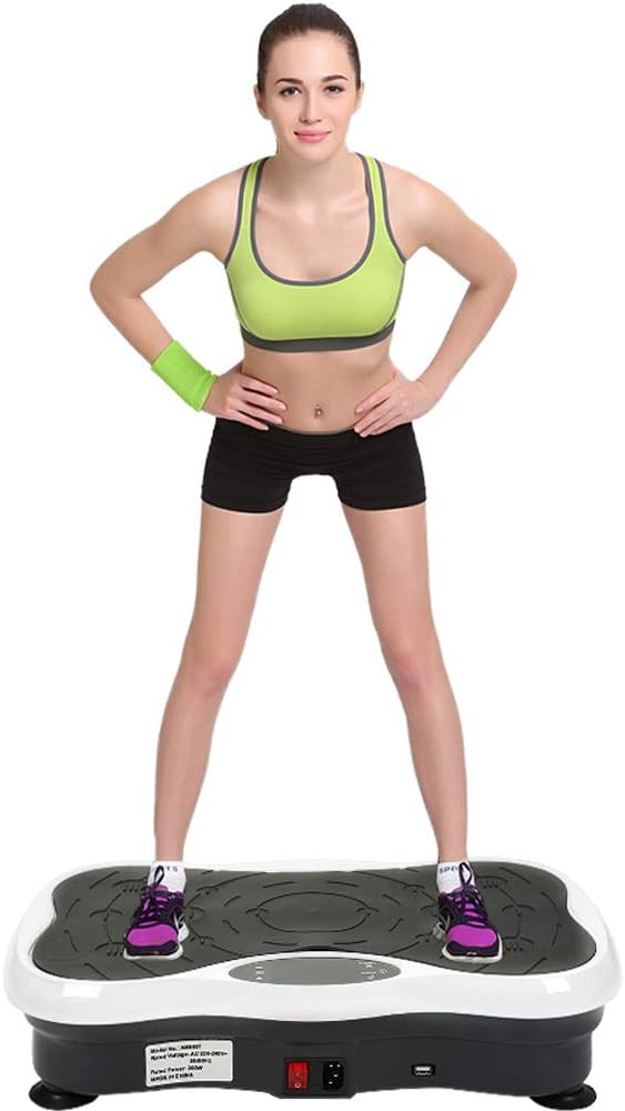 Fitness Platte Vibrationstrainer, für den Büro-Wohnzimmer, Multi-Funktions mit Bluetooth und USB,Vib