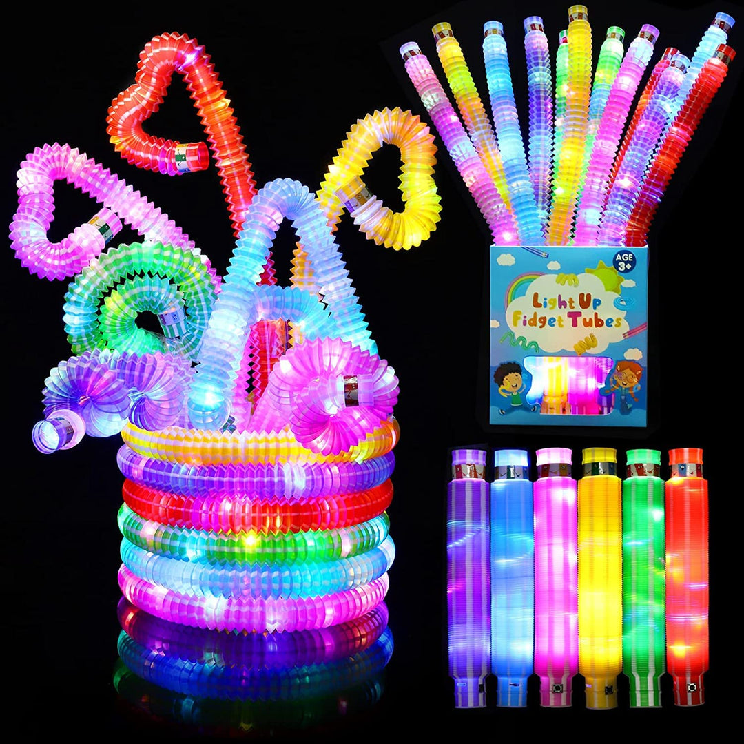 Mitgebsel Kindergeburtstag Pop Tubes Leuchtend 24 Pcs Knicklichter Party Deko Set Gastgeschenke Leuc