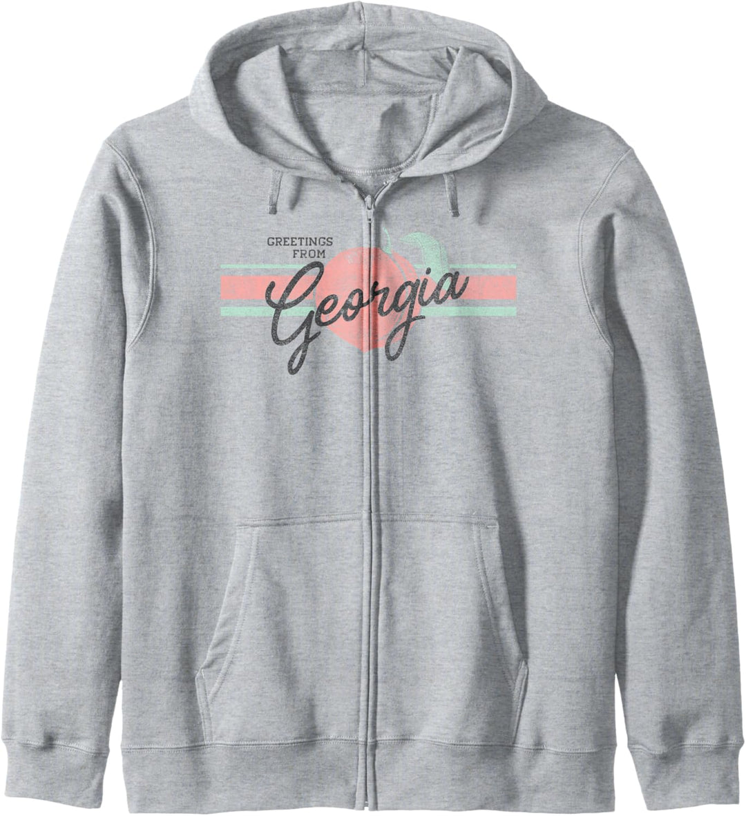 Greetings From Georgia Peach Banner Kapuzenjacke