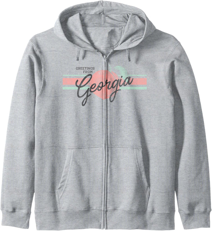 Greetings From Georgia Peach Banner Kapuzenjacke