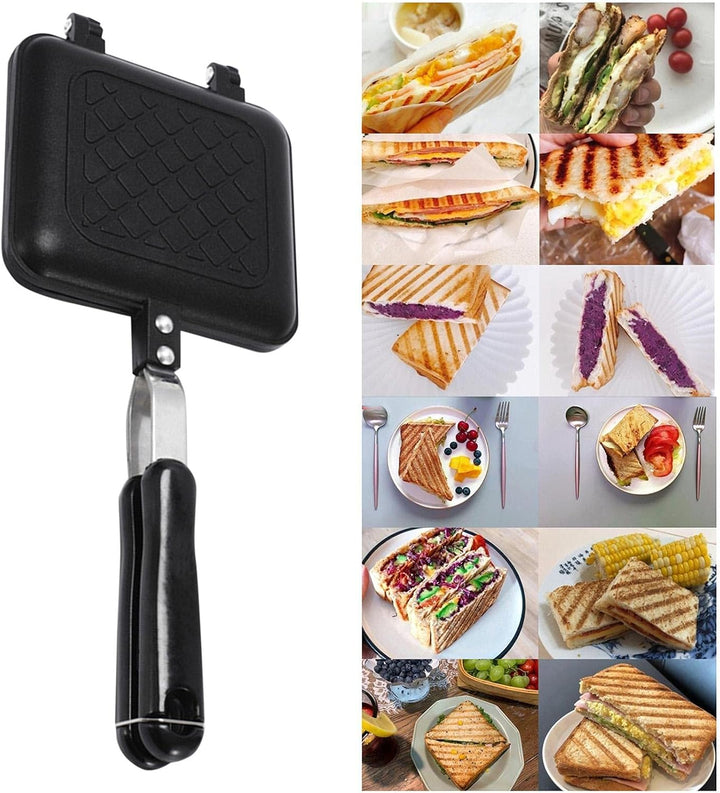 eginvic Sandwich Toaster Sandwich Grillpfanne Camping Toaster Sandwich Maker Pan Mit Griff Nonstick