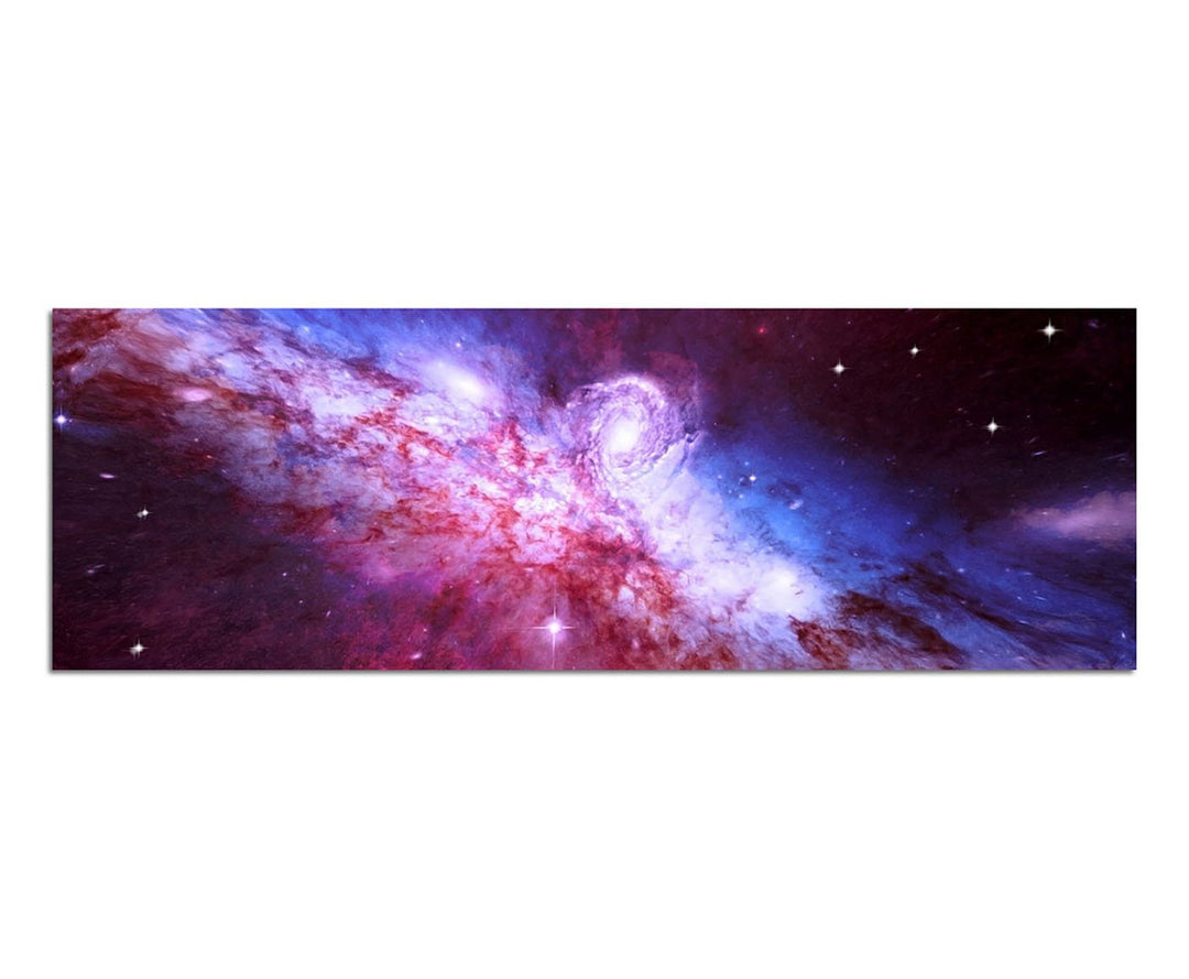 Paul Sinus Art Panoramabild auf Leinwand und Keilrahmen 150x50cm All Sterne Planeten Galaxie