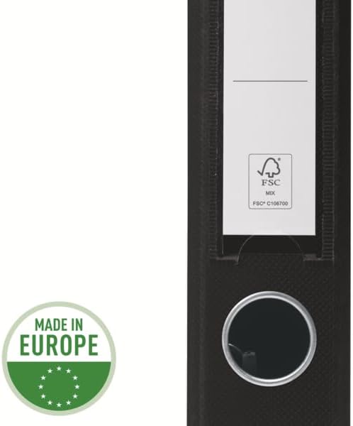 VON Leitz Ordner A4, 25er Pack, Karton mit Kunststoffeinband, 50 mm Rückenbreite, Für 350 Blatt, Bla