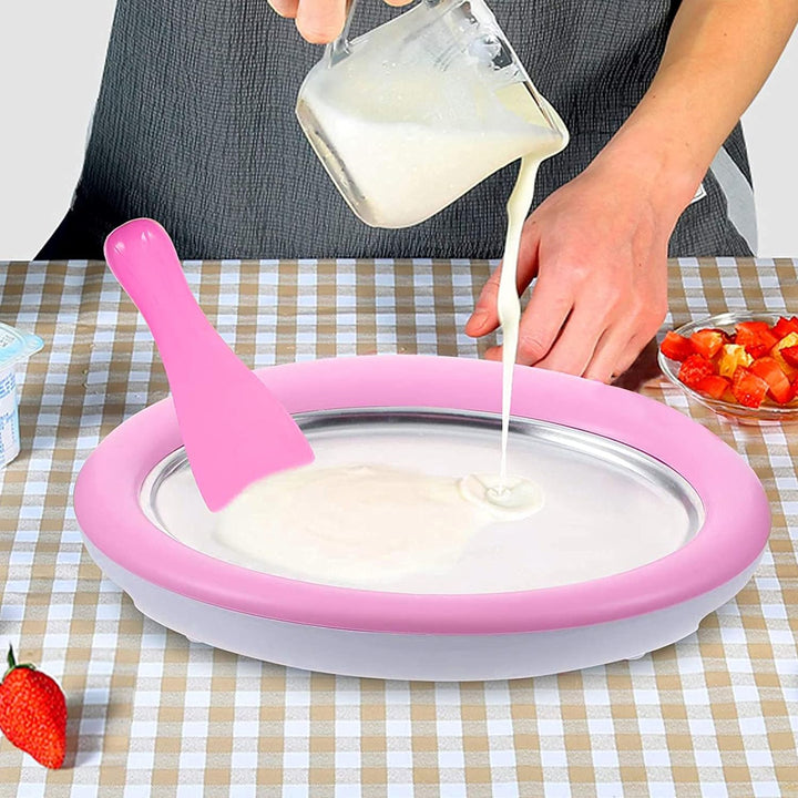 EUROXANTY Eis-Grillplatte | Eis-Gerät | Spiegeleis | Kühlplatte | Handwerk Eis | Inklusive 2 Schaufe