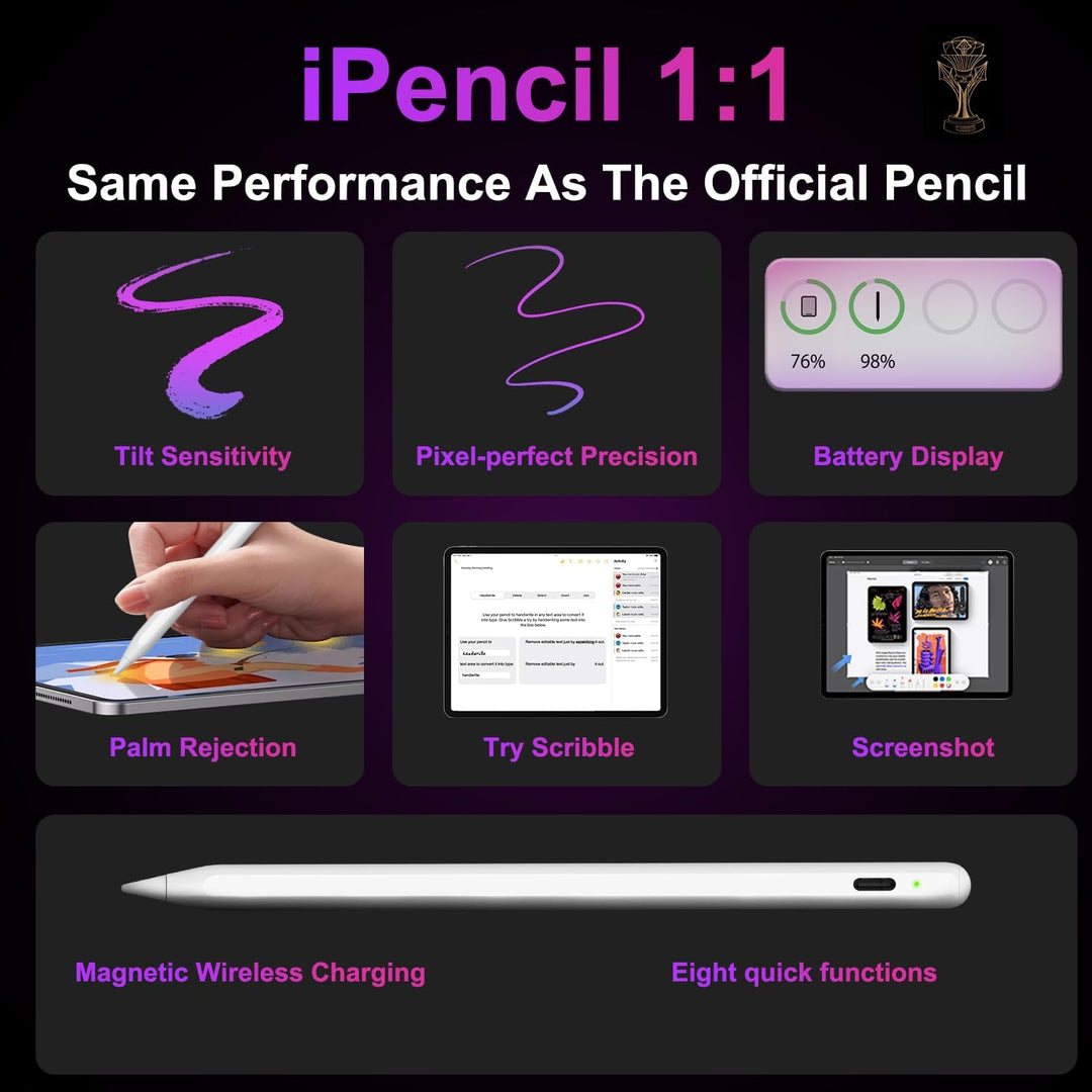 Stift für iPad 2. Generation mit kabelloser Aufladung, iPencil 2. Generation Mit Handfläche Ablehnun