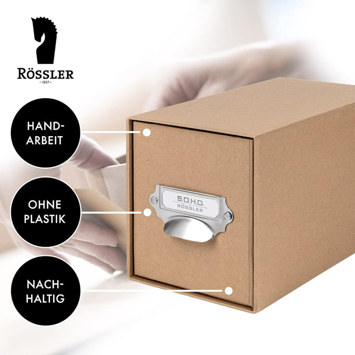 Rössler SOHO CD-Schubladenbox | Schubladen-Aufbewahrungsbox | Organizer mit Schublade | Storage Box