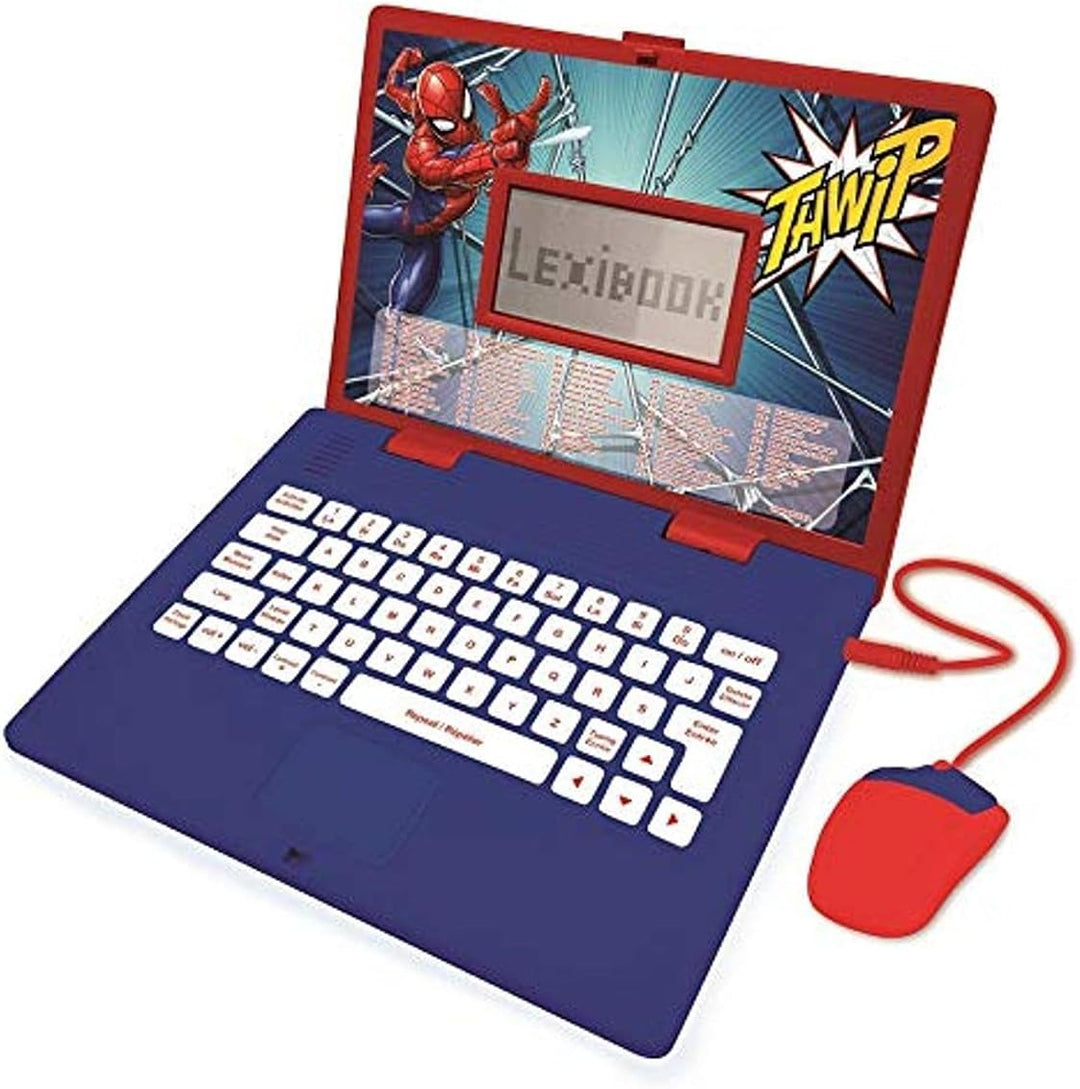 Lexibook JC598SPi3 Spider-Man-Zweisprachiger Laptop für Bildungszwecke Englisch und Deutsch, 124 Akt