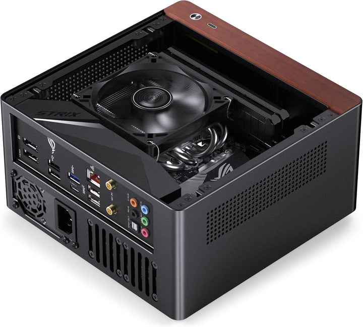 Jonsbo N10 PC-Gehäuse Schwarz – Mini-Tower für Mini-ITX, mit 2 Lüftern, bis 4X 2,5-Zoll-SSDs, kompak