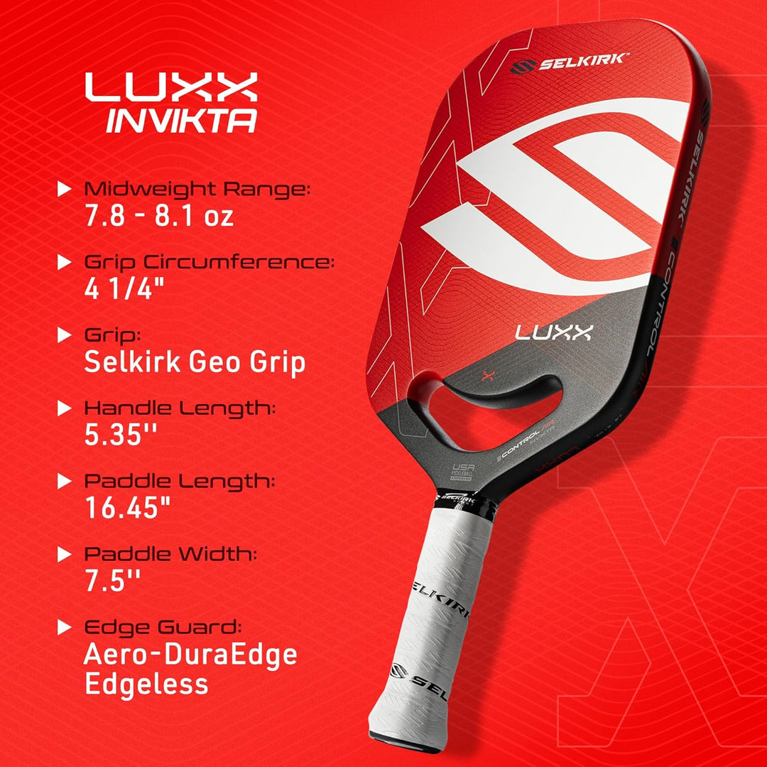 Selkirk Sport LUXX Control Pickleball-Paddel | Kohlefaser-Paddel mit Polypropylen-X7-Kern | Entwicke