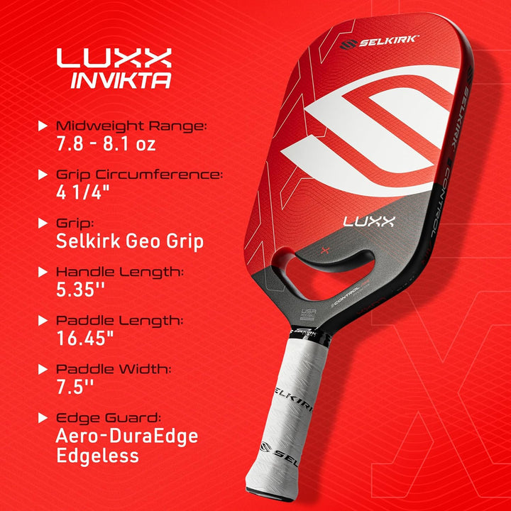 Selkirk Sport LUXX Control Pickleball-Paddel | Kohlefaser-Paddel mit Polypropylen-X7-Kern | Entwicke