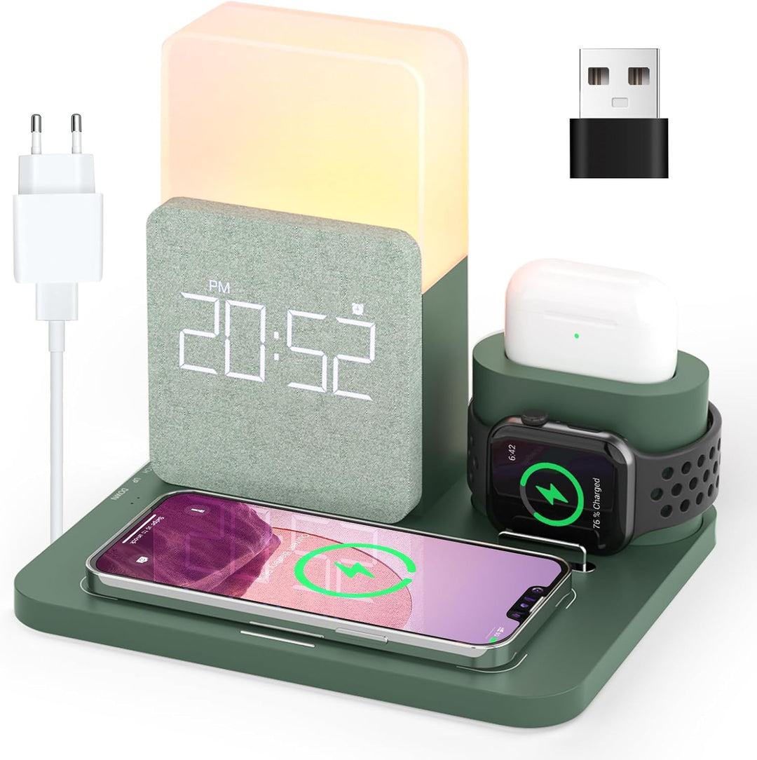 Wireless Charger, COLSUR 3 in 1 Induktive Ladestation 15W Kabelloses Ladegerät für i Watch Series SE