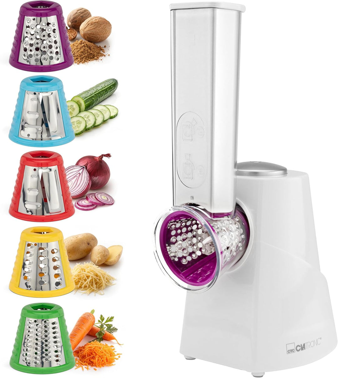 Clatronic ME 3604 Multi Express, hochwertige grosse und wechselbare Trommeleinsätze aus Edelstahl zu