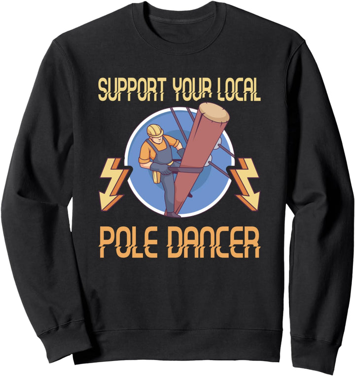 Hochspannungsleitung Elektriker Freileitungsmonteur Sweatshirt