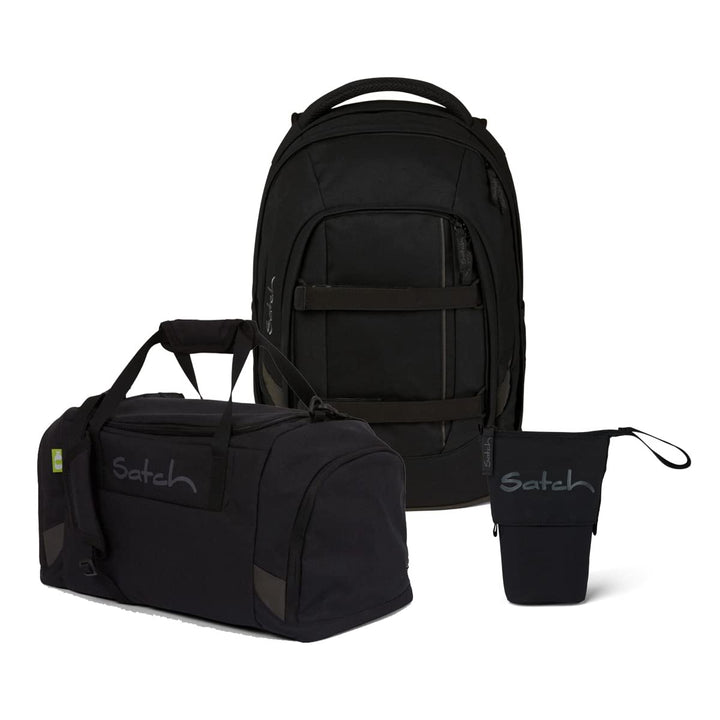 satch Pack Pencil Slider Edition Schulrucksack Set 3tlg. mit Sporttasche (Blackjack), Blackjack