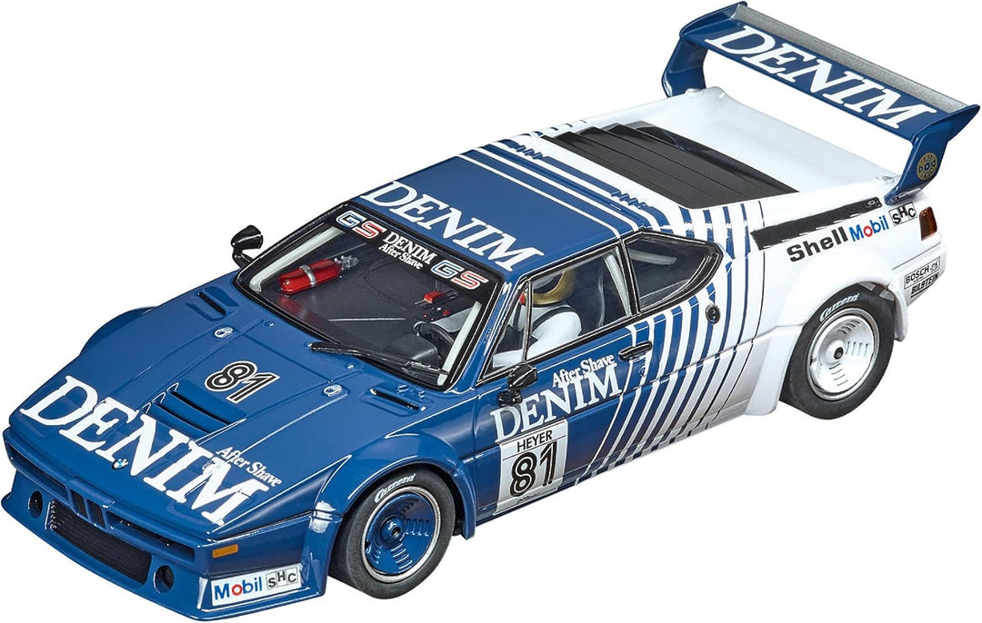 Carrera Digital 132 BMW M1 Procar Denim, No.81, 1980 | Slotcar für Rennbahn | Front- & Rücklicht & B