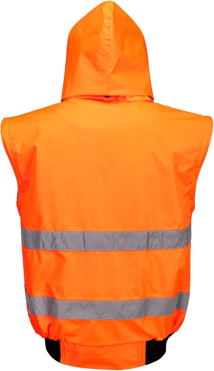 Portwest 3-in-1 Warnschutz-Pilotjacke, Grösse: L, Farbe: Orange, C467ORRL L Orange, L Orange