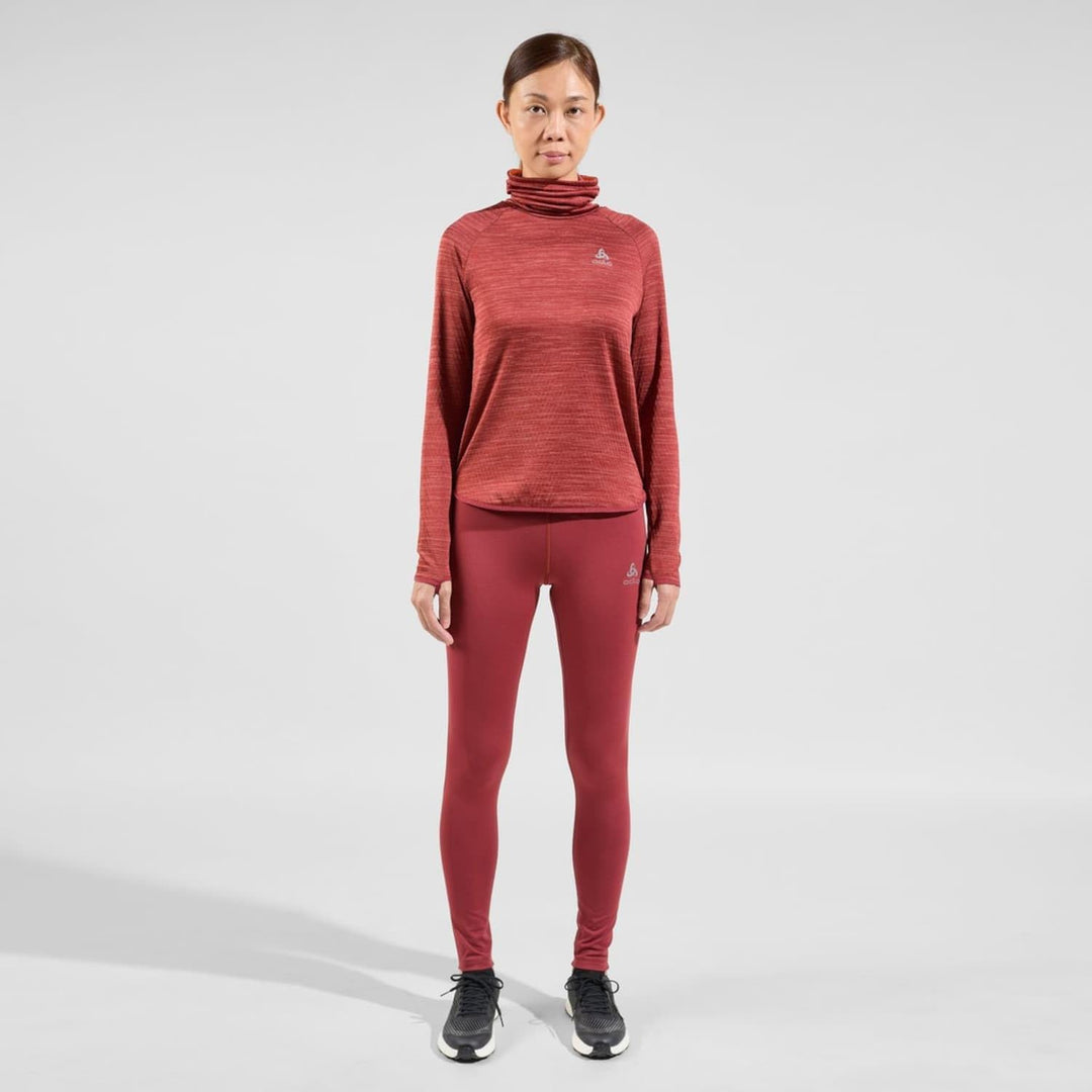 Odlo Damen Run Easy Warm_313611 Shirt XS Spiced Apple Melange, XS Spiced Apple Melange