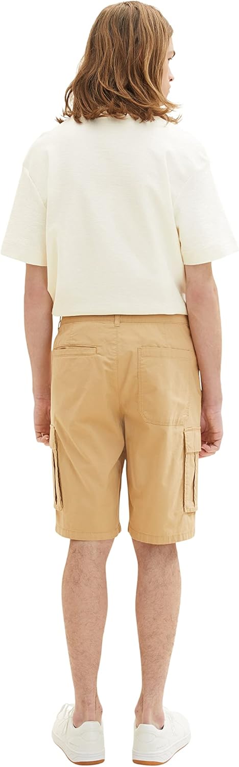 TOM TAILOR Denim Herren Relaxed Fit Cargo Shorts M 31041 - Brown Rice, M 31041 - Brown Rice
