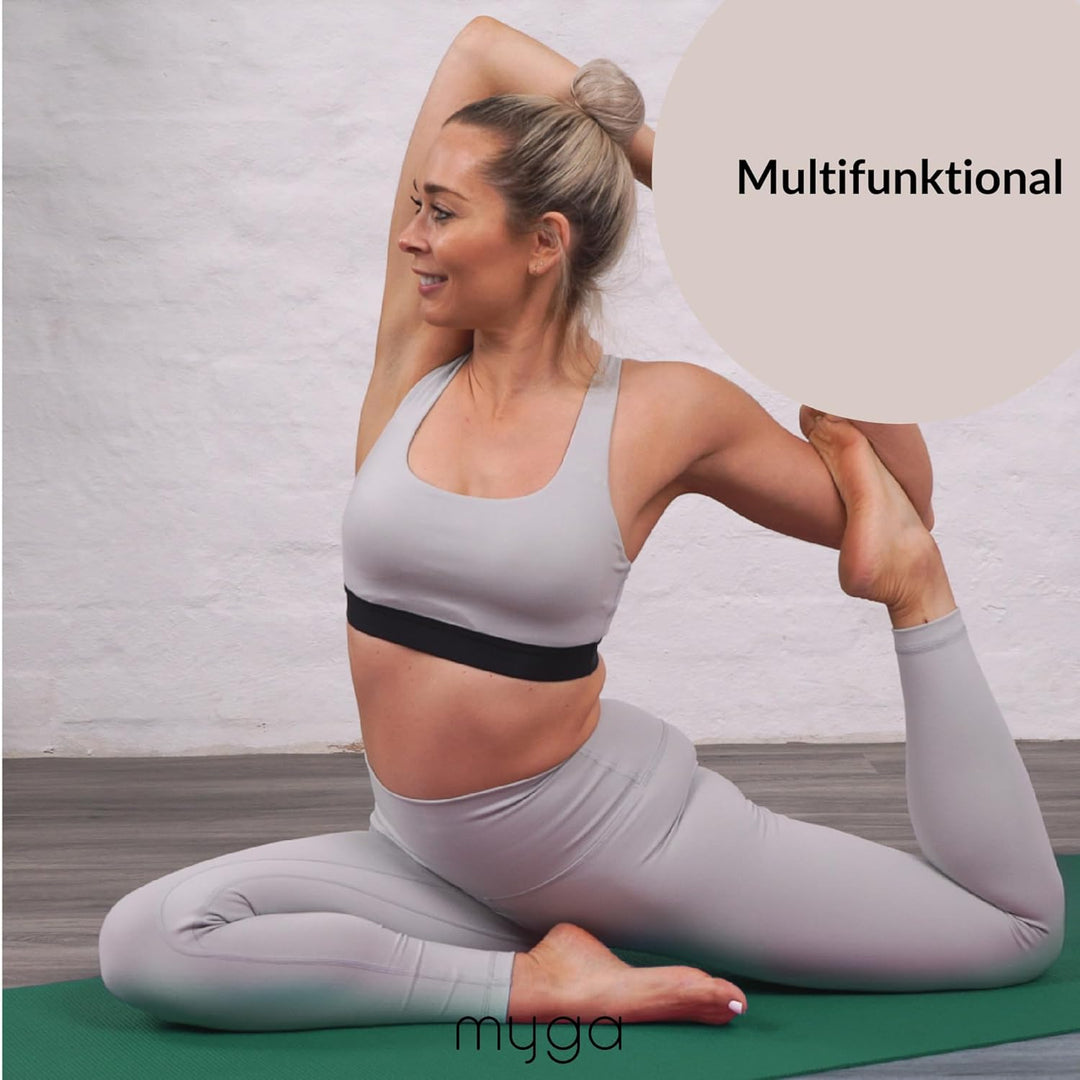 Myga Einsteiger-Yogamatte | Rutschfest & Leicht zu tragen – 4 mm Dicke | Ideal für Yoga, Pilates, Me