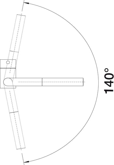 BLANCO Linus-S-F, abnehmbare Küchenarmatur/Vorfensterarmatur mit ausziehbarer Schlauchbrause, ideal