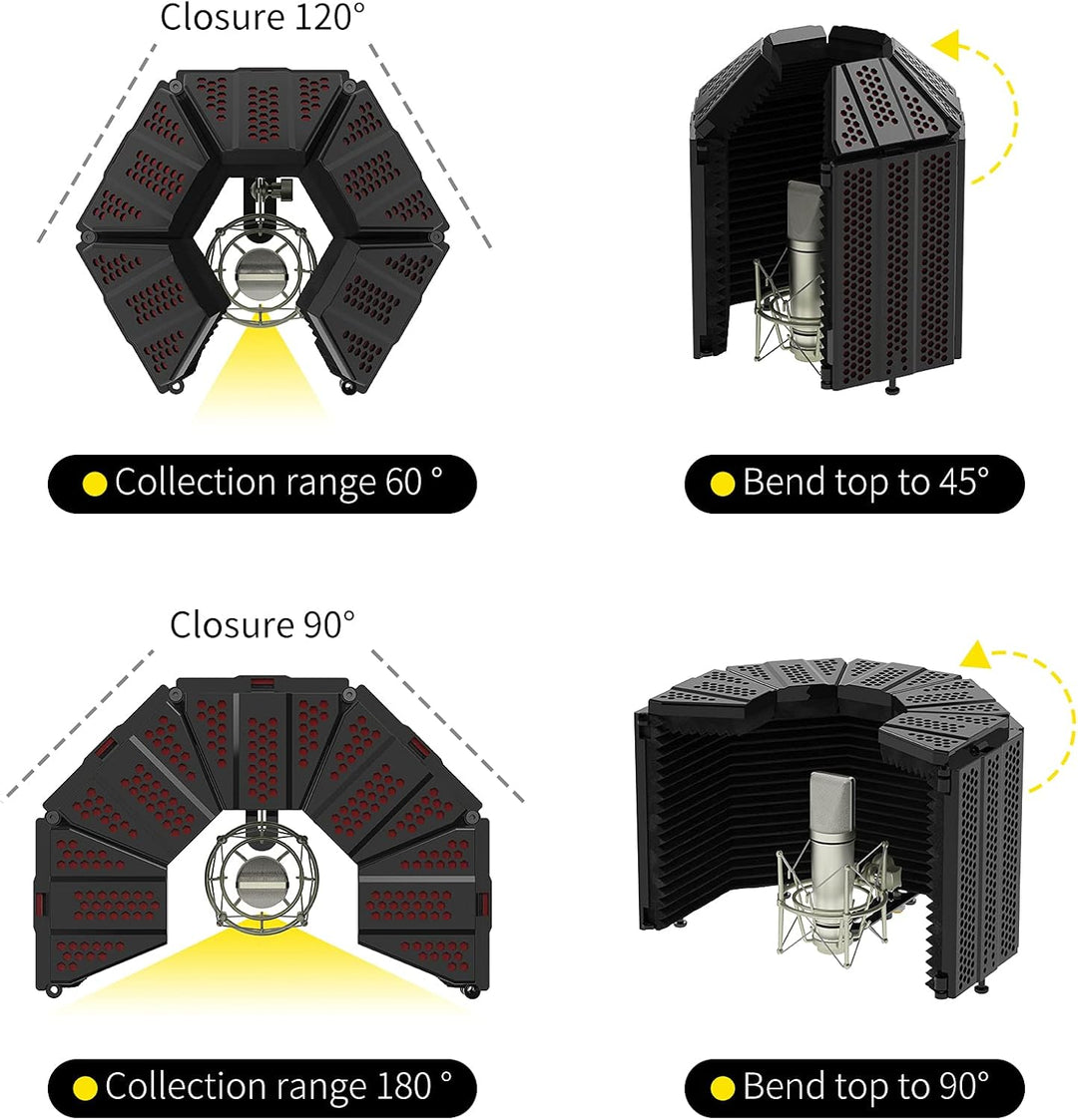 XTUGA Schallabsorbierende und geräuschreduzierende "Little Expert" Oberseite geschlossene schalldich