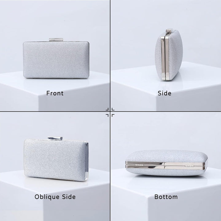 CORIOS Damen Clutch Abendtasche mit Pailletten Clutch Tasche mit Kette Glitter Handtasche Glänzend S